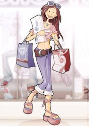 Shopaholic (pink) A4