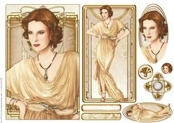 Art Deco Lady Elise Retro Topper