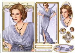 Art Deco Lady Elise Lilac Topper