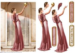 Art Deco Lady Pandore Pink
