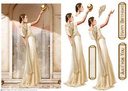 Art Deco Lady Pandore Cream