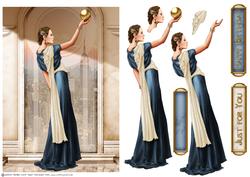 Art Deco Lady Pandore Blue