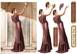 Art Deco Lady Pandore Deep Pink
