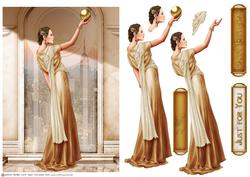 Art Deco Lady Pandore Gold