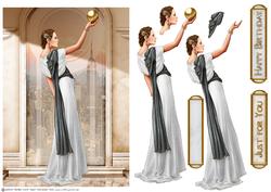 Art Deco Lady Pandore White