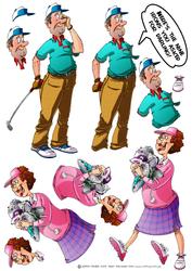 Golf Irons Decoupage Sheet