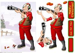 Christmas Clay Pigeon Shooting Dude