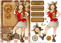 Line Dancer Lady Red