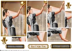 Art Deco Lady Pandore Black Pyramid