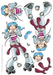 Roller Blade Disco Queen Decoupage Sheet