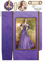 Art Deco Lady Rose Purple Mini Bags