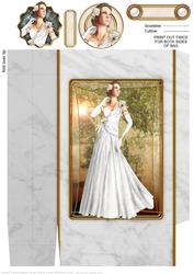 Art Deco Lady Rose White Mini Bags