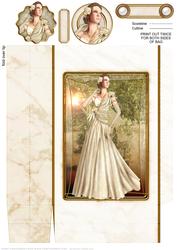 Art Deco Lady Rose Cream Mini Bags