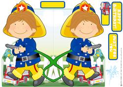Mini Dude Fireman Shaped Card