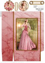 Art Deco Lady Rose Pink Mini Bags