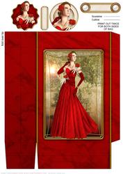 Art Deco Lady Rose Red Mini Bags