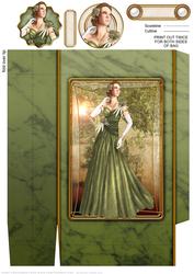 Art Deco Lady Rose Green Mini Bags