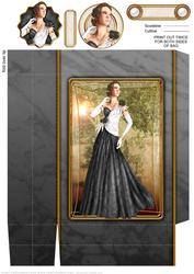 Art Deco Lady Rose Black Mini Bags