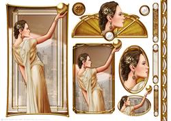 Art Deco Lady Pandore Gold Topper