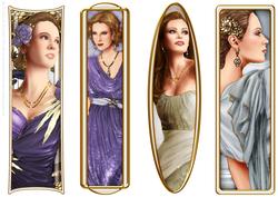 Art Deco Ladies Toppers/bookmarks Mix