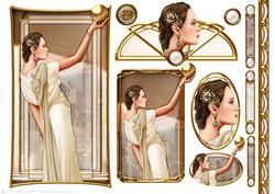 Art Deco Lady Pandore Cream Topper