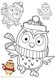 Tweeto Owl's Christmas Digital Stamp