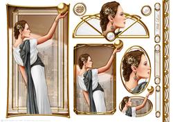 Art Deco Lady Pandore White Topper