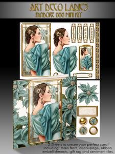 Art Deco Pandore (aqua) 8x8 Mini Kit