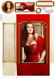 Art Deco Lady Pearl Red Mini Bags