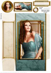 Art Deco Lady Pearl Aqua Mini Bags