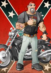 Angel of Hell Confederate Flag Dude A4