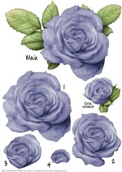 Lilac Rose Decoupage Sheet