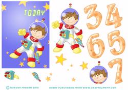 Space Boy Numbers