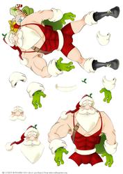 Wrestler Santa Dude Decoupage Sheet