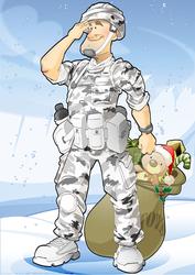 Christmas Army Dude A4