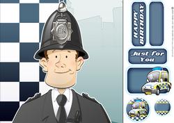 Policeman Dude 8x8 Quick Card