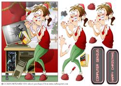 Christmas P.c. Repair Lady