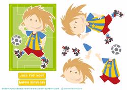 Football/soccer Kid Blue