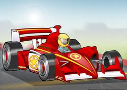 Formula 1 Racing Car Dude A4