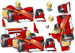 Formula 1 Racing Car Dude Decoupage Sheet