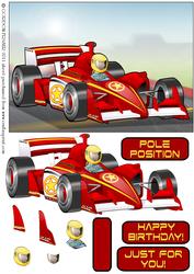 Formula 1 Racing Car Dude