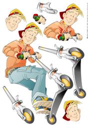 Scooter Dude Decoupage Sheet