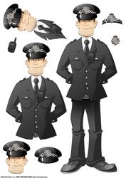 Police Officer Dude Decoupage Sheet