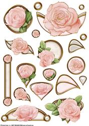 Rose Embellishment Sheet (light Pink)