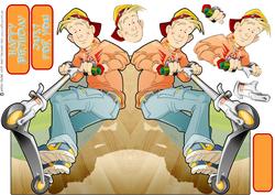 Scooter Dude Shaped Card