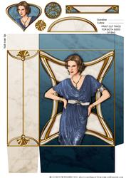 Art Deco Lady Elise Blue Gift Mini Bag