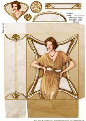 Deco Lady Elise Aqua Gift Mini Bag (gold)