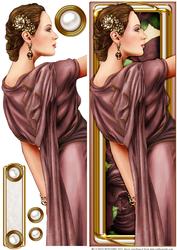 Art Deco Lady Pandore Dl (dark Pink)