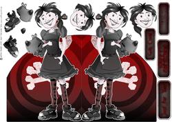 Goth Dot Shaped Card