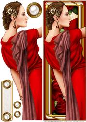 Art Deco Lady Pandore Dl (red)